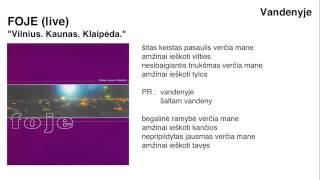 FOJE - "Vandenyje" (live)