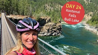 Kootenai Falls and Bull Lake - Hot and Tired a Stranger Rescues Me ( DAY 24 Bikepacking )