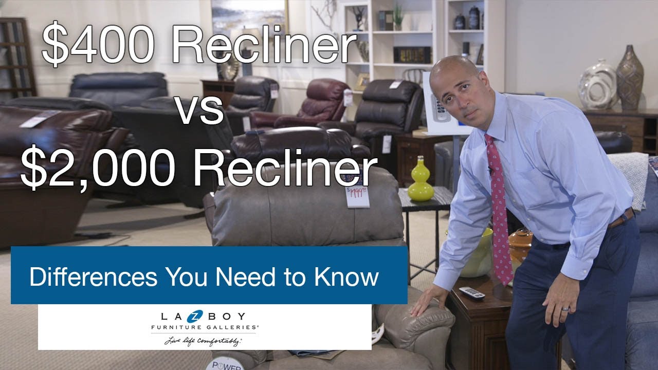 Watch video $400 Recliner vs $2,000 Recliner: 5 Differences You Need to Know Now $400 Recliner vs $2,000 Recliner: 5 Differences You Need to Know