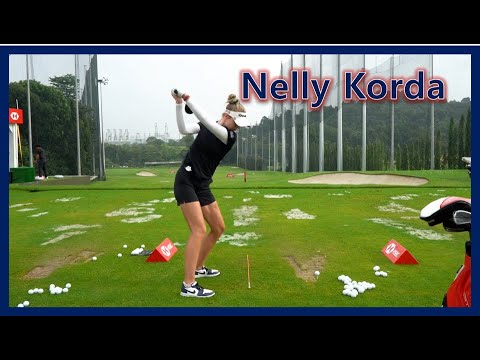 No.1 Beauty Golfer "Nelly Korda" Range Practice Swing Motion & Slow Motion,#nellykorda