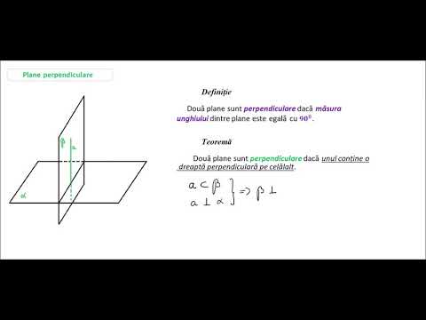 Plane perpendiculare