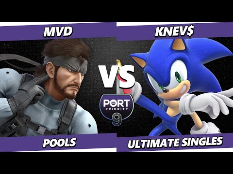 Port Priority 9 - MVD (Snake) Vs. Knev$ (Sonic) Smash Ultimate - SSBU