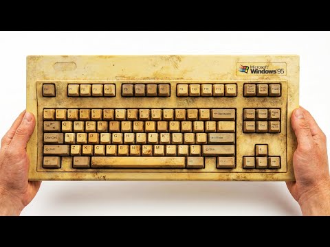 Restoring a yellowed Windows 95 keyboard - Amazing Restoration