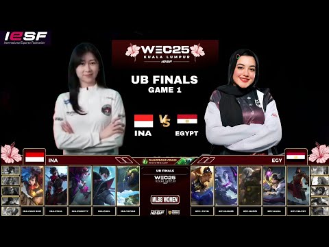 INDONESIA VS EGYPT | IESF WEC25 UPPER BRACKET FINALS | GAME 1 - Mobile Legends