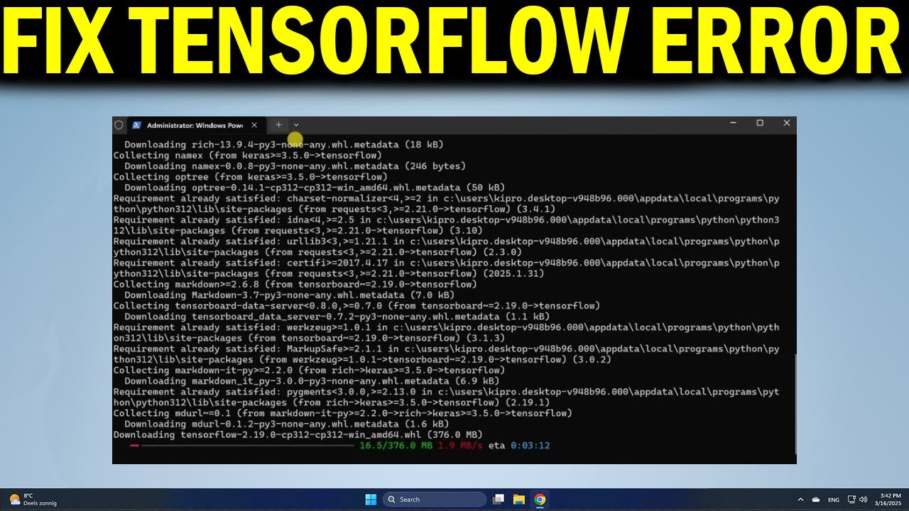 How To Fix Could Not Find a Version That Satisfies the Requirement Tensorflow