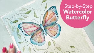 How To Paint A Watercolor Butterfly Painting Tutorial For Beginners