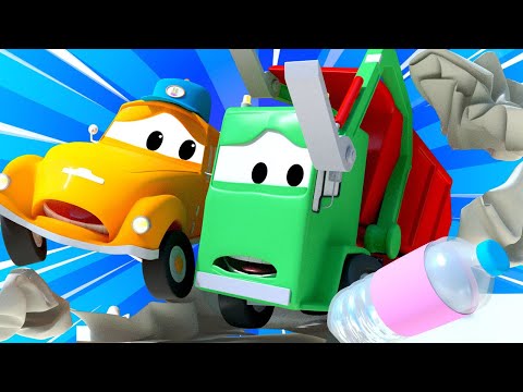 Toms Autowaschanlage -  Gary das Müllauto aus Car City stinkt - Autopolis 💧 Cartoons für Kinder 🚓 🚒
