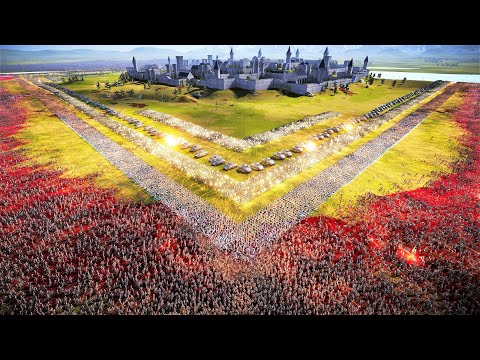 6 MILLION Roman Generals Attacking Jedi Knights & Modern Army Fortress Defenses! - UEBS 2