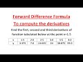 Newton Forward Difference Formula To Compute The Derivative L Newton S Forward Formula Derivatives