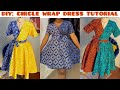 How to Cut and Sew a Wrap Dress / Wrap flare Gown Tutorial