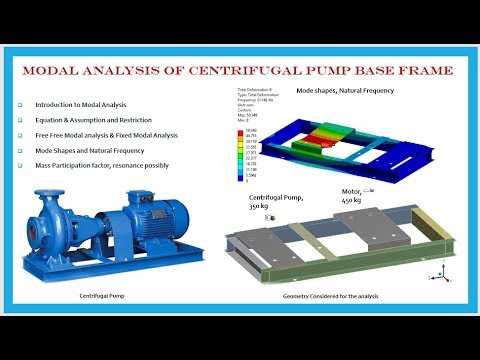 Modal Analysis of centrifugal pump base frame using ASNYS Workbench