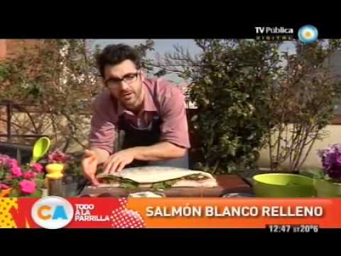 Salmón blanco relleno