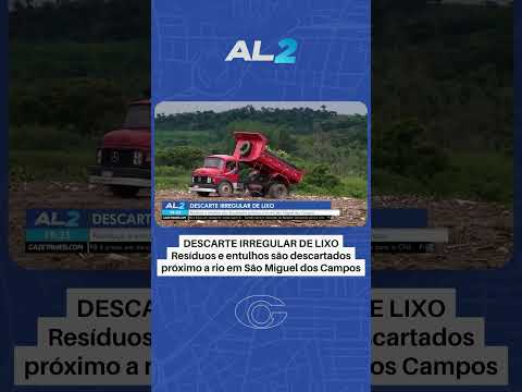 Flagrante mostra descarte de lixo perto de rio em São Miguel dos Campos