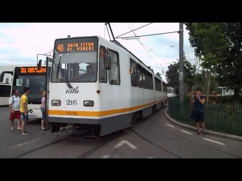 Tramvaiul V3A 93 #216 plecand din terminalul FAUR pe linia 40