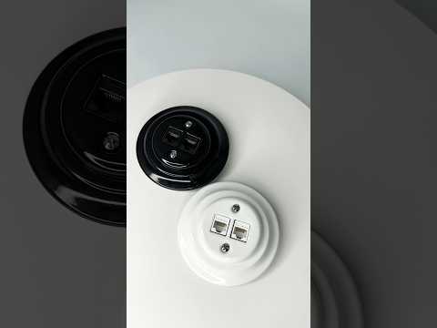 Розетки керамічні прихованого монтажу комп'ютерна з керамічними рамками