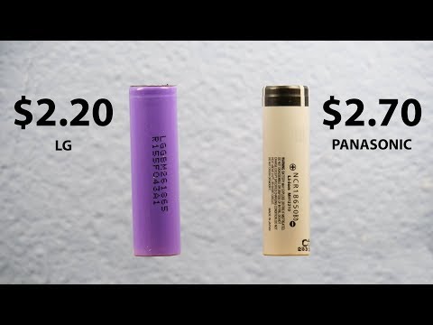 Panasonic 3200mah or LG 2600mah 18650 cells