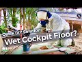 Cockpit Floor Repairs - Water Drainage  - NO WET SOCKS!  (Patrick Childress Sailing #56)