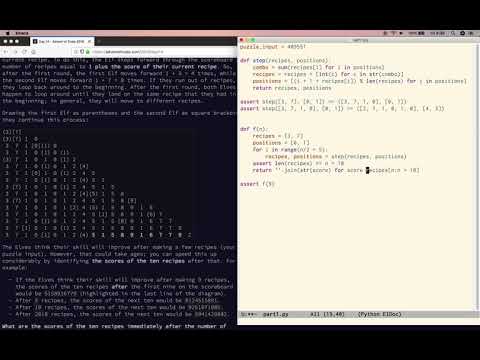 Advent of code 2018 day 14