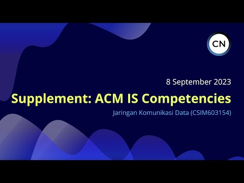 [Jarkomdat]  8 September 2023 - Supplement: ACM IS Competencies