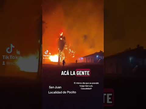 INCENDIO EL MISMO DÍA QUE EN SAN LUIS PERO EN LA LOCALIDAD DE POCITO, PROVINCIA DE SAN JUAN