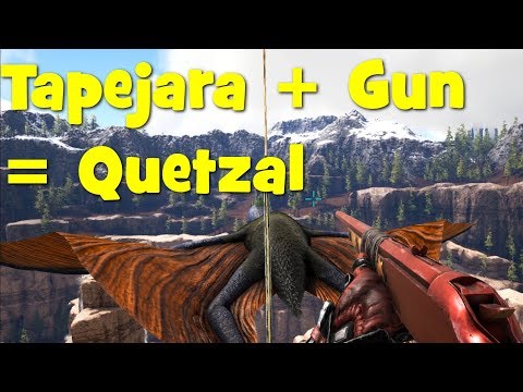 Ark - How to solo tame Quetzals with a Tapejara