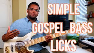 3 SIMPLE Gospel Bass LICKS Tutorial
