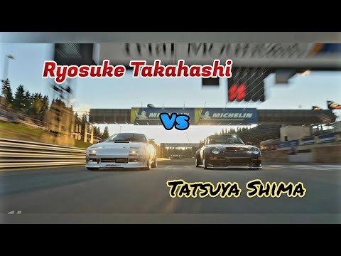 Initial D's Ryosuke Takahashi vs Wangan Midnight's Tatsuya Shima! Episode 4. "The Final Battle!"