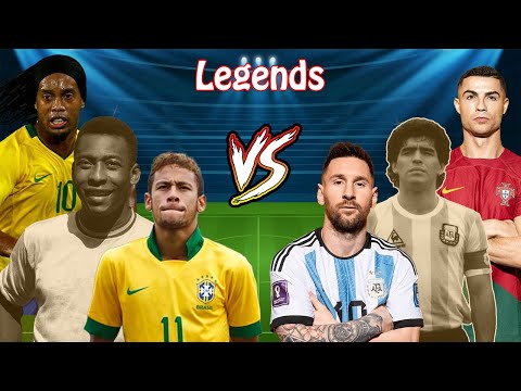 Ronaldo Maradona Messi VS Neymar Pele Ronaldinho