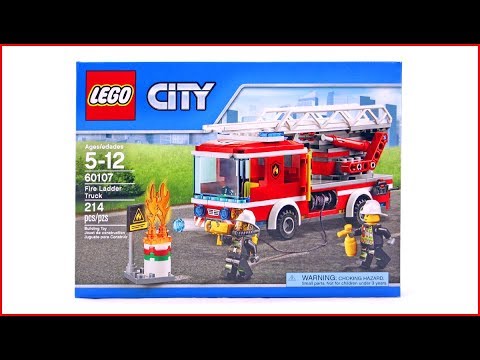 Vidéo LEGO City 60107 : Le camion de pompiers avec échelle