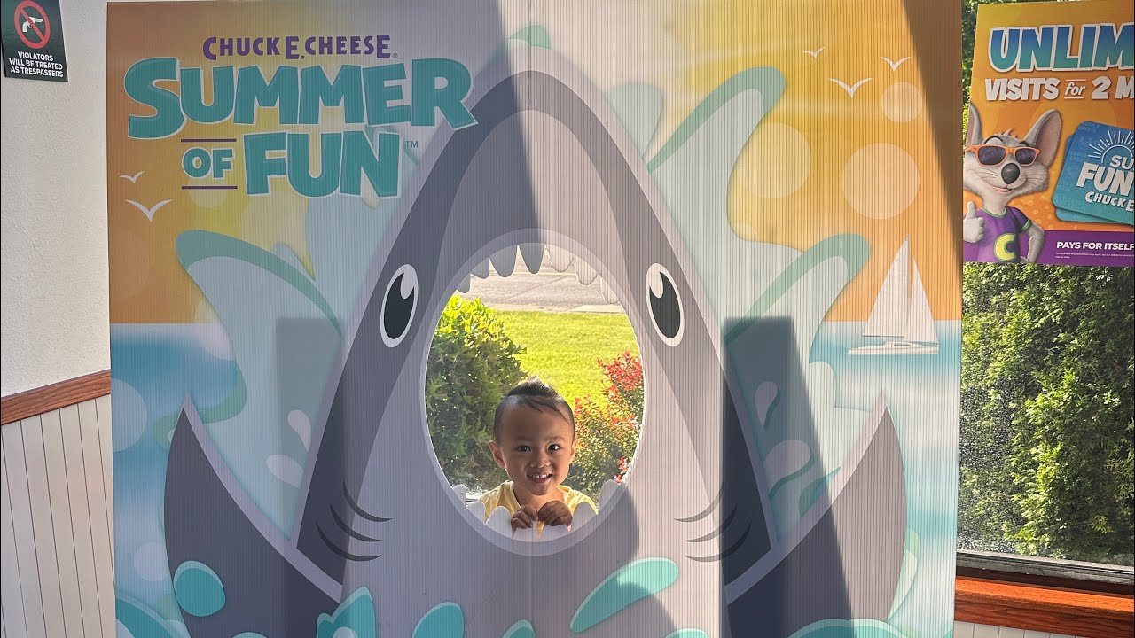 Kane Using the Summer Fun Pass at Chuck E Cheese