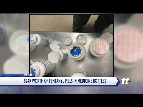 Fentanyl pills medicine bottles
