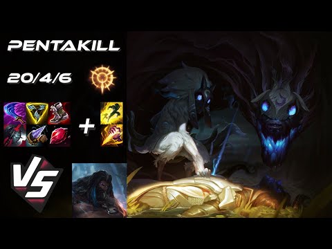 JUNGLE Kindred vs Udyr [PENTAKILL] - EU Grandmaster Patch 14.18
