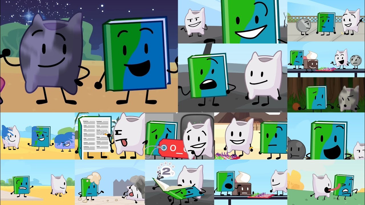BFDI Book & Pillow Interaction Compilation.
