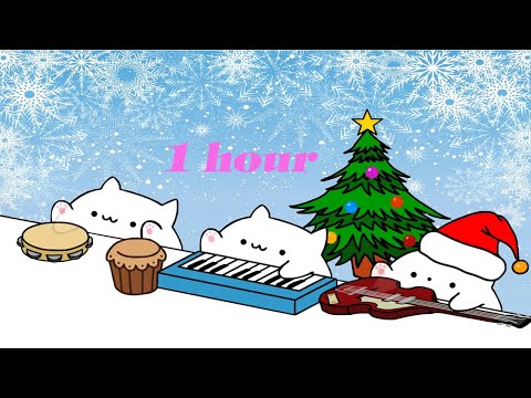 Bongo cat Christmas songs ☃️(1 HOUR) ❄️