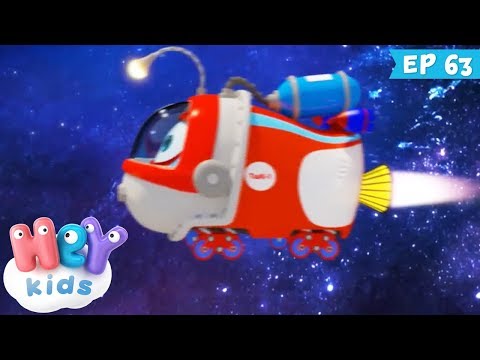 Trenulețele 🚂 Aselenizare - Desene animate cu astronauti (ep. 63) | HeyKids
