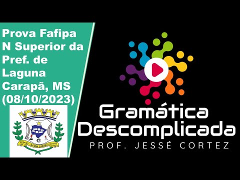 Análise de prova FAFIPA -  Prefeitura de Laguna Carapã, MS - Eng Civil
