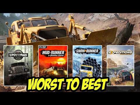 Ranking RoadCraft, Mudrunner, SnowRunner, Expeditions & Spintires WORST TO BEST (Top 5!)