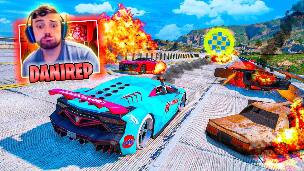 EL ÚLTIMO EXPLOTA PERO LOS COCHES DISPARAN!! LO NUNCA VISTO! - GTA 5 ONLINE