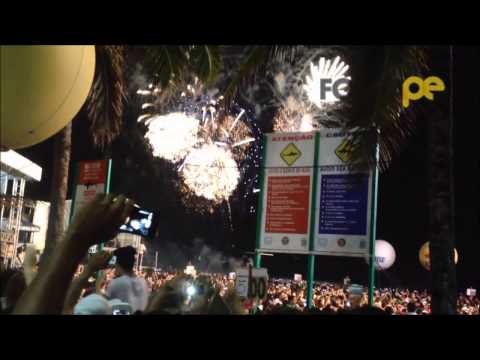 Queima de fogos no Réveillon 2015, em Boa Viagem