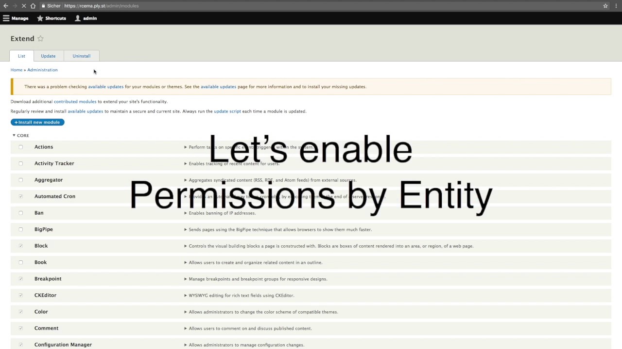 Permissions By Entity - How to use it