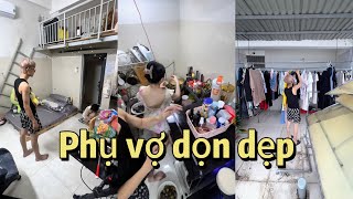 Phụ giúp vợ dọn dẹp khi vợ đang nấu ăn | Kiên Nguyễn