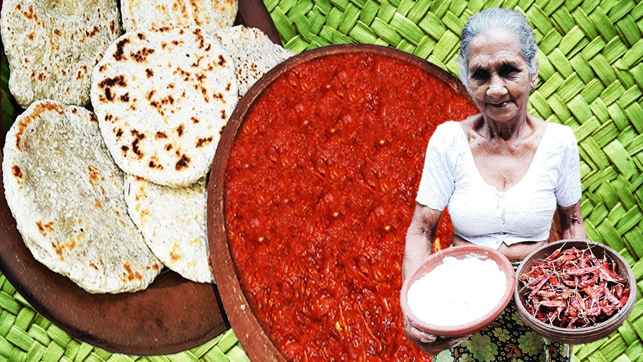 Coconut Roti with Chili Sambol