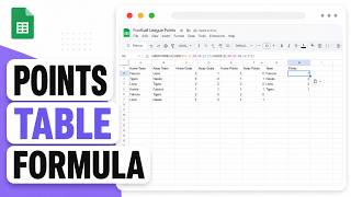 How to Calculate Football League Table Points in Google Sheets