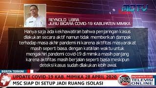 Update Covid-19 Kab Mimika 28 April 2020, MSC Siap di Setup Jadi Ruang Isolasi