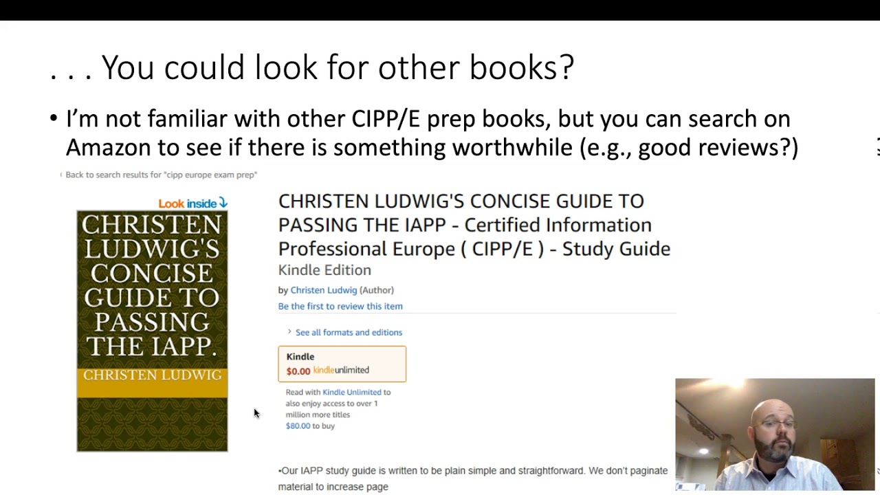 Preparing for CIPP E Part 1 (2019)(self-study without IAPP training)