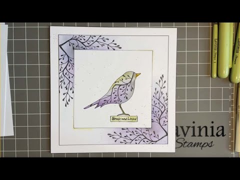The Snow Shrub Bird by Jo Rice - A Lavinia Stamps Tutorial