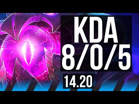 VEL'KOZ vs CAITLYN (MID) | Rank 1 Vel'Koz, 8/0/5, Legendary, 800+ games, Rank 17 | TR Master | 14.20