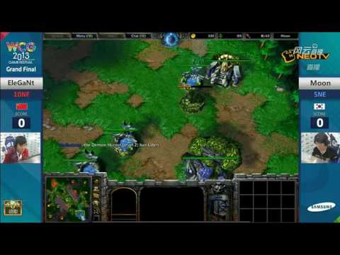 【EleGaNt vs Moon】WCG2013世界总决赛魔兽争霸3小组赛 AI 超清