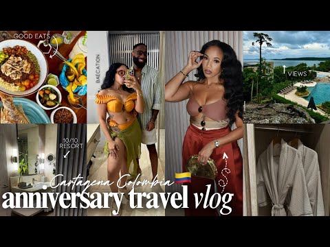 TRAVEL VLOG: Cartagena Colombia📍Anniversary Getaway, Beach Days, Relaxation, Surprise Gifts & More!