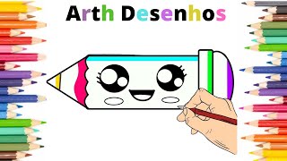 Como desenhar giz de cera desenho fcil Aprenda a desenhar passo a passo@Desenho para crianas